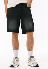 Buffalo Men Shorts Black Denim Denim Shorts Stretch Stretch Fleece
