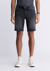 Buffalo David Bitton Relaxed Straight Dean Men's Fleece Denim Shorts in Sanded Black - BM22965 Color BLACK