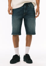 Buffalo David Bitton Relaxed Straight Dean Men's Denim Shorts COLOR Indigo Contrasted