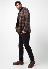 Buffalo David Bitton Soqer Charcoal Men’s Shirt Jacket - BM24150