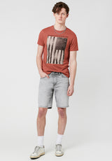 Tarot Greyscale Americana Men's T-Shirt Terracotta - BM23765