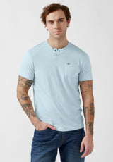 Buffalo David Bitton Kaddy Sky Blue Short-Sleeve Men’s Top - BM23991 Color SKY BLUE