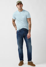 Buffalo David Bitton Kaddy Sky Blue Short-Sleeve Men’s Top - BM23991 Color SKY BLUE