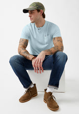 Buffalo David Bitton Kaddy Sky Blue Short-Sleeve Men’s Top - BM23991