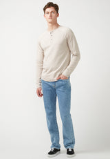 Buffalo David Bitton Kariver White Long-Sleeve Men’s Top - BM24026 Color MILK