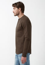 Buffalo David Bitton Kariver Brown Long-Sleeve Men’s Top - BM24026 Color CHOCOLATE