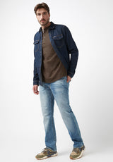 Buffalo David Bitton Kariver Brown Long-Sleeve Men’s Top - BM24026 Color CHOCOLATE