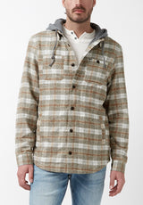 Buffalo David Bitton Sacket Green Men’s Shirt Jacket - BM24151 Color FERN