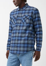 Buffalo David Bitton Jaral Blue Men’s Shirt Jacket - BM24163 Color MIRAGE