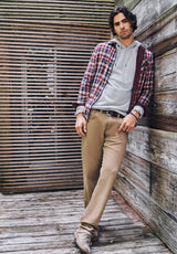 Farman Men’s Lightweight Hooded Sweatshirt, Light Grey - BM24171