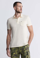 Buffalo David Bitton Kasper Men's Short Sleeve Polo in Whitecap Gray - BM24233 Color WHITECAP GRAY