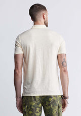 Buffalo David Bitton Kasper Men's Short Sleeve Polo in Whitecap Gray - BM24233 Color WHITECAP GRAY