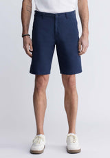 Buffalo David Bitton Hadrian Men's Flat Front Shorts in Midnight Blue - BM24266 Color MIDNIGHT BLUE