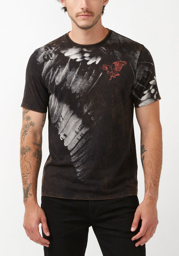 Buffalo David Bitton Tambor Black Men's Graphic T-Shirt - BM24267 Color BLACK
