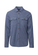 Buffalo David Bitton Sigge Blue Twill Men's Blanket Shirt - BM24307 Color MIRAGE