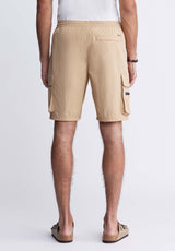 Buffalo David Bitton Hult Men’s Drawstring Shorts In Tan - BM24342 Color TAN