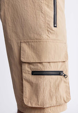 Buffalo David Bitton Hult Men’s Drawstring Shorts In Tan - BM24342 Color TAN