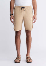 Buffalo David Bitton Hult Men’s Drawstring Shorts In Tan - BM24342 Color TAN
