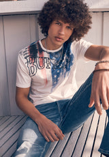 Tyon Men's Short Sleeve Graphic T-shirt, White - BM24352