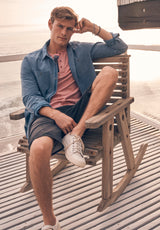 Sagrani Men's Long Sleeve Shirt, Blue - BM24403