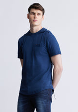 Buffalo David Bitton Katoni Men's Short Sleeve Hoodie, Navy - BM24489 Color WHALE