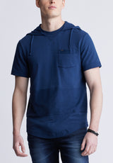 Buffalo David Bitton Katoni Men's Short Sleeve Hoodie, Navy - BM24489 Color WHALE
