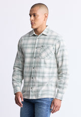 Buffalo David Bitton Satro Men's Plaid Button-Up Shirt, Green - BM24498
