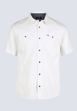 Buffalo David Bitton Sagrino Men's Short-Sleeve Utility Shirt, Milk - BM24501
