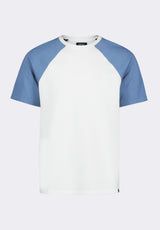 Buffalo David Bitton Killabee Men's Raglan French Terry Crewneck T-Shirt with Contrast Sleeves Color