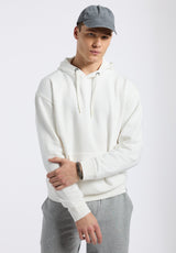 Finley Men's Relaxed Hooded Sweatshirt, Milk - BM24534