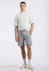 Buffalo David Bitton Hilston Men's Fleece Relaxed Shorts Color HEATHER GREY
