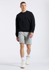 Buffalo David Bitton Famke Men's Relaxed Crewneck Sweatshirt Color BLACK