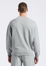Buffalo David Bitton Famke Men's Relaxed Crewneck Sweatshirt Color HEATHER GREY