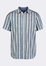 Buffalo David Bitton Sagrino Men's Short-Sleeve Striped Fitted Shirt Color