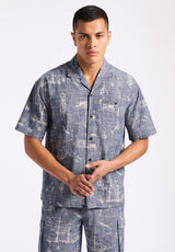 Sonix Men's Relaxed Fit Printed Shirt, Whale - BM24567