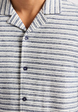 Buffalo David Bitton Koddy Men's Short-Sleeve Striped Jersey Button-Up Relaxed Fit Shirt Color