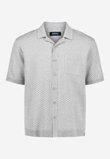 Buffalo David Bitton Willow Men's Short Sleeve Jacquard Jersey Button-Up Sweater Color