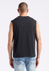 Buffalo David Bitton Kingster Men's Sleeveless Crew Neck Relaxed Fit Jersey Tank Top Color BLACK