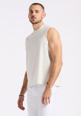 Buffalo David Bitton Kingster Men's Relaxed Fit Jersey Tank COLOR Milk