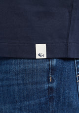 Buffalo David Bitton Kingster Men's Sleeveless Crew Neck Relaxed Fit Jersey Tank Top Color MIDNIGHT BLUE