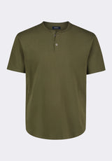 Buffalo David Bitton Kamel Men's Short Sleeve Single Jersey Henley Top Color