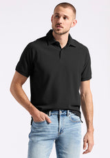 Kindell Men's Short-Sleeve Pique Polo, Black - BM24608