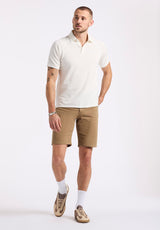 Buffalo David Bitton Kindell Men's Short-Sleeve Piqué Polo Color MILK