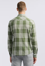 Buffalo David Bitton Saroz Men's Plaid Shirt color HEDGE GREEN