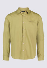 Buffalo David Bitton Simbio Men's Long-Sleeve Linen Blend Fitted Shirt color