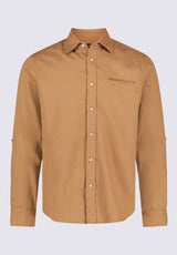 Buffalo David Bitton Simbio Men's Long-Sleeve Linen Blend Fitted Shirt color