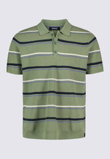Buffalo David Bitton Winder Men's Short-Sleeve Striped Sweater Polo color