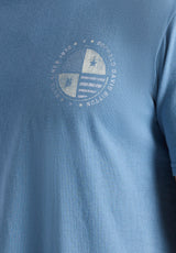 Buffalo David Bitton Tollose Men's Graphic T-Shirt with Heritage Print Color CORONET BLUE