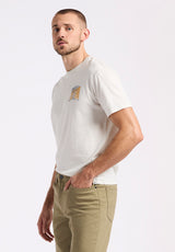 Buffalo David Bitton Tinglev Men's Graphic T-Shirt with Tequila Print Color MILK