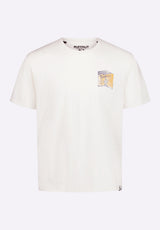 Buffalo Men T-Shirts White Knit Tees Short Sleeve Regular Fit Crew Neckline
